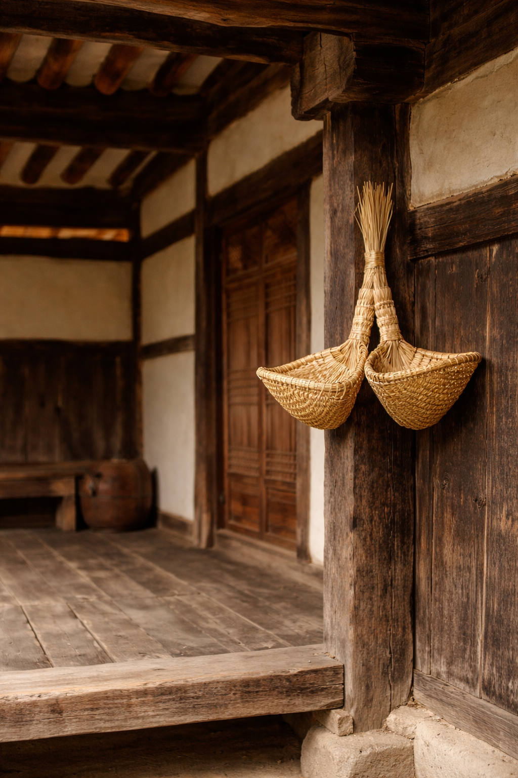 Bokjori hanging on the Daecheongmaru of the house